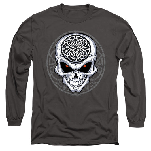 Celtic Skull - Long Sleeve Adult 18 - 1 - Charcoal T-shirt