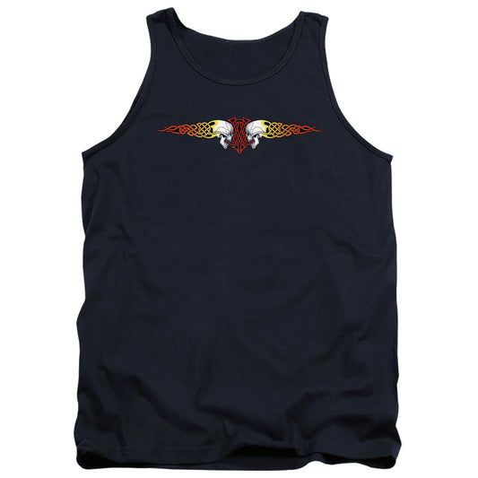 Celtic Skulls - Adult Tank - Navy