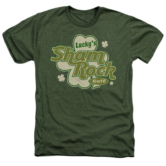 Luckys Shamrock Cafe - Adult Heather - Military Green