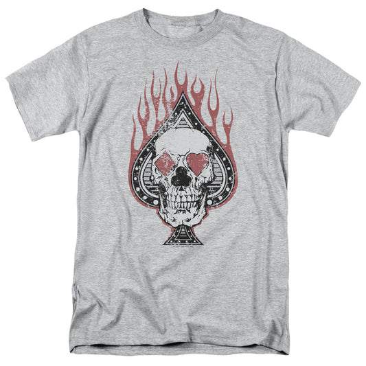 Vintage Skull Spade - Short Sleeve Adult 18 - 1 - Athletic Heather T-shirt