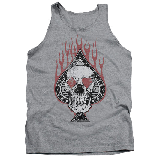 Vintage Skull Spade - Adult Tank - Athletic Heather