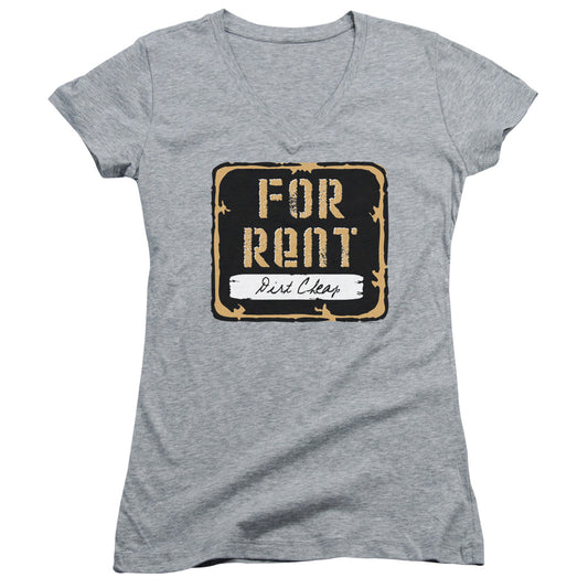For Rent - Junior V-neck - Athletic Heather