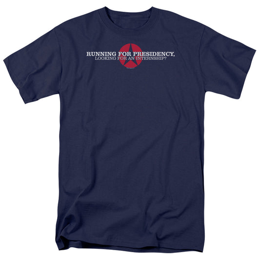Running For Presidency - Short Sleeve Adult 18 - 1 - Navy T-shirt