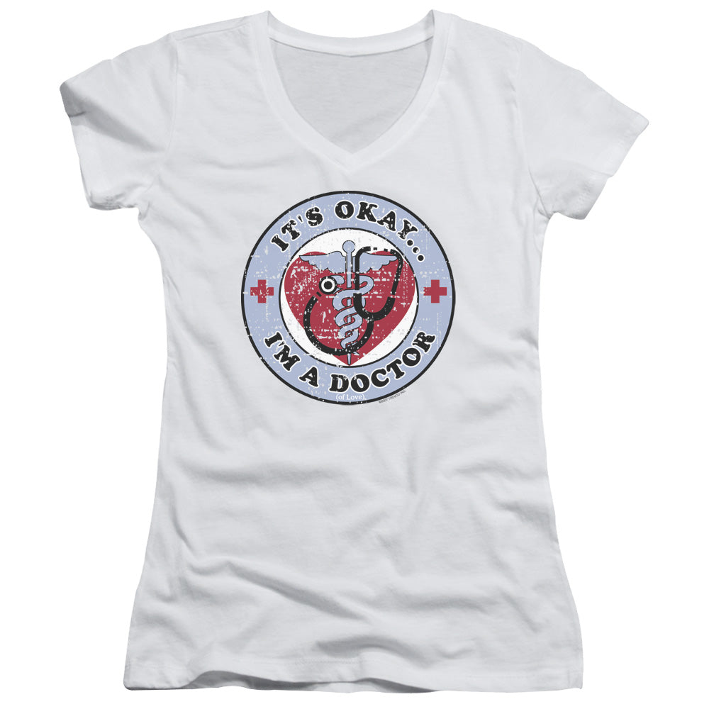 Im A Doctor - Junior V-neck - White