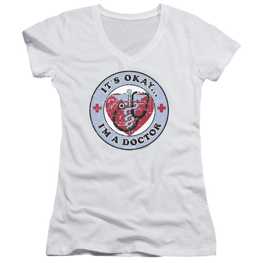 Im A Doctor - Junior V-neck - White