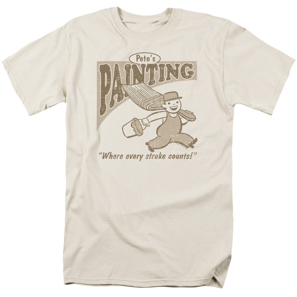 Petes Painting - Short Sleeve Adult 18 - 1 - Cream T-shirt