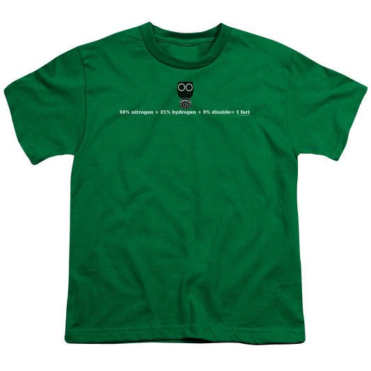 Equals One Fart - Short Sleeve Youth 18 - 1 - Kelly Green T-shirt
