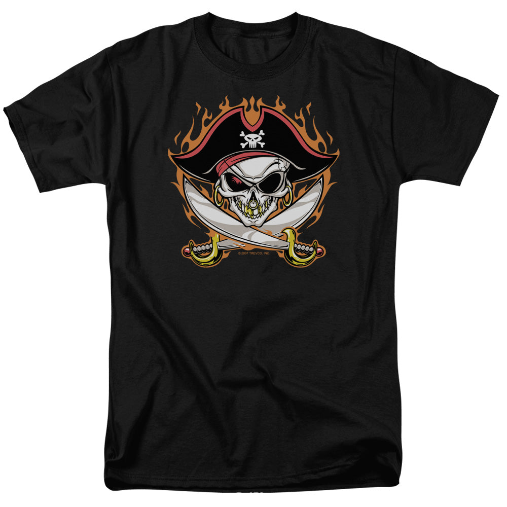 Pirate Skull - Short Sleeve Adult 18 - 1 - Black T-shirt