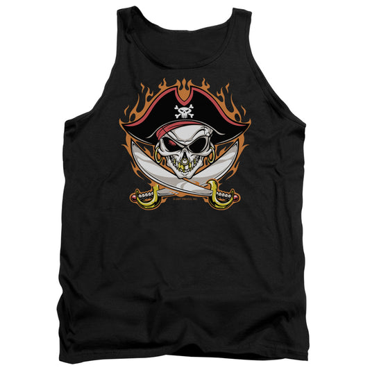 Pirate Skull - Adult Tank - Black