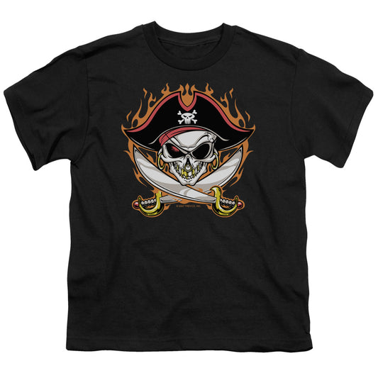 Pirate Skull - Short Sleeve Youth 18 - 1 - Black T-shirt