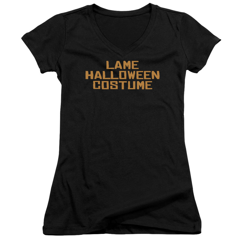 Lame Halloween Costume - Junior V-neck - Black