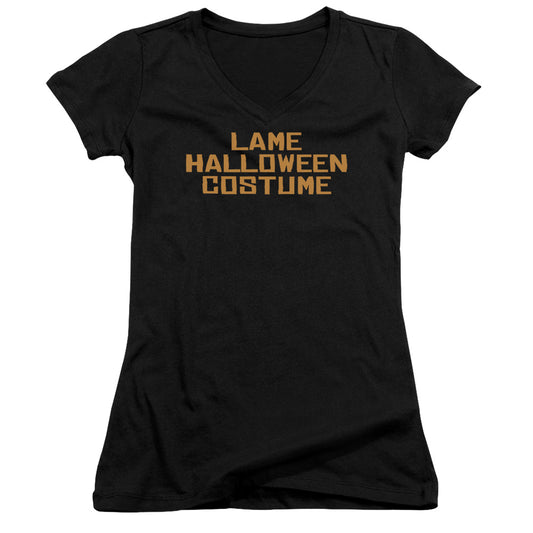 Lame Halloween Costume - Junior V-neck - Black