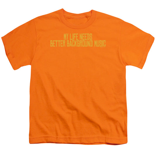 Better Background Music - Short Sleeve Youth 18 - 1 - Orange T-shirt
