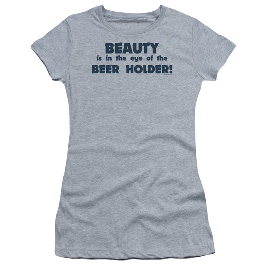 Eye Of The Beer Holder - Short Sleeve Junior Sheer - Athletic Heather T-shirt