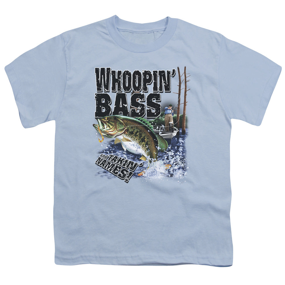 Wildlife - Whoopin Bass - Short Sleeve Youth 18/1 - Light Blue T-shirt