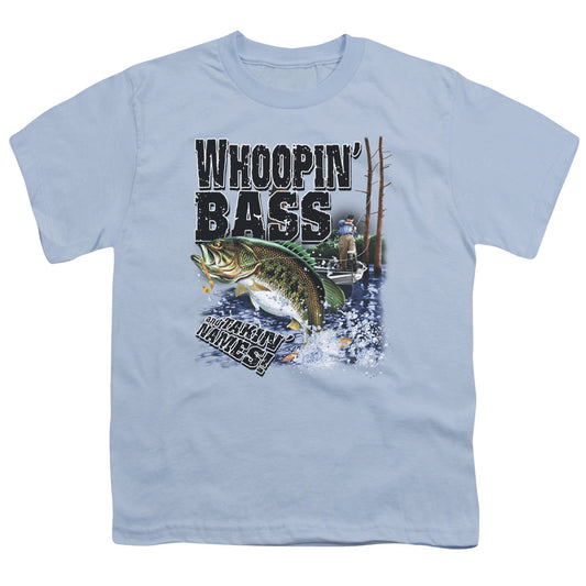 Wildlife - Whoopin Bass - Short Sleeve Youth 18/1 - Light Blue T-shirt