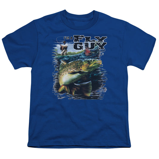 Wildlife - Im A Fly Guy - Short Sleeve Youth 18/1 - Royal Blue T-shirt