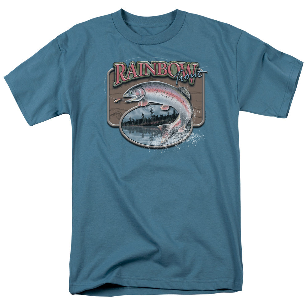 Wildlife - Rainbow Trout - Short Sleeve Adult 18/1 - Slate T-shirt
