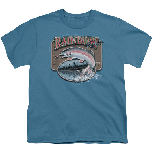 Wildlife - Rainbow Trout - Short Sleeve Youth 18/1 - Slate T-shirt