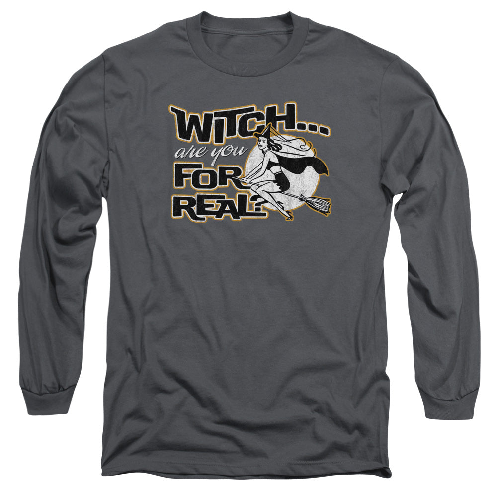 For Real - Long Sleeve Adult 18 - 1 - Charcoal T-shirt