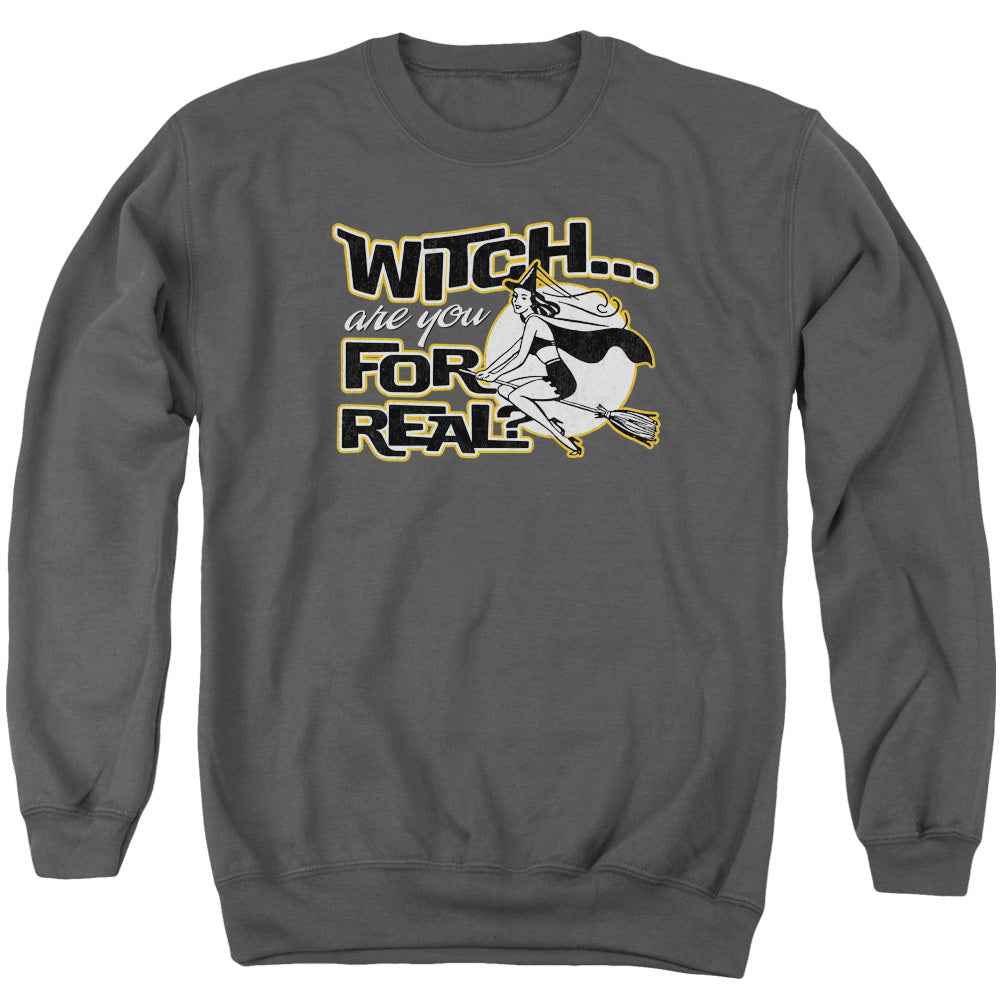 For Real - Adult Crewneck Sweatshirt - Charcoal