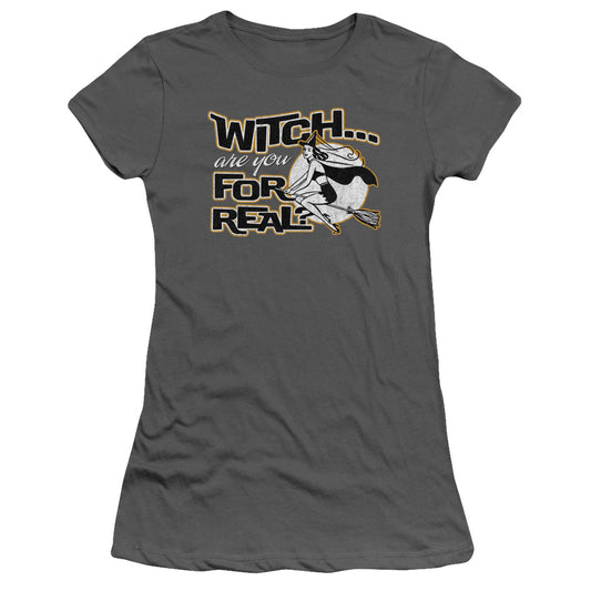 For Real - Short Sleeve Junior Sheer - Charcoal T-shirt