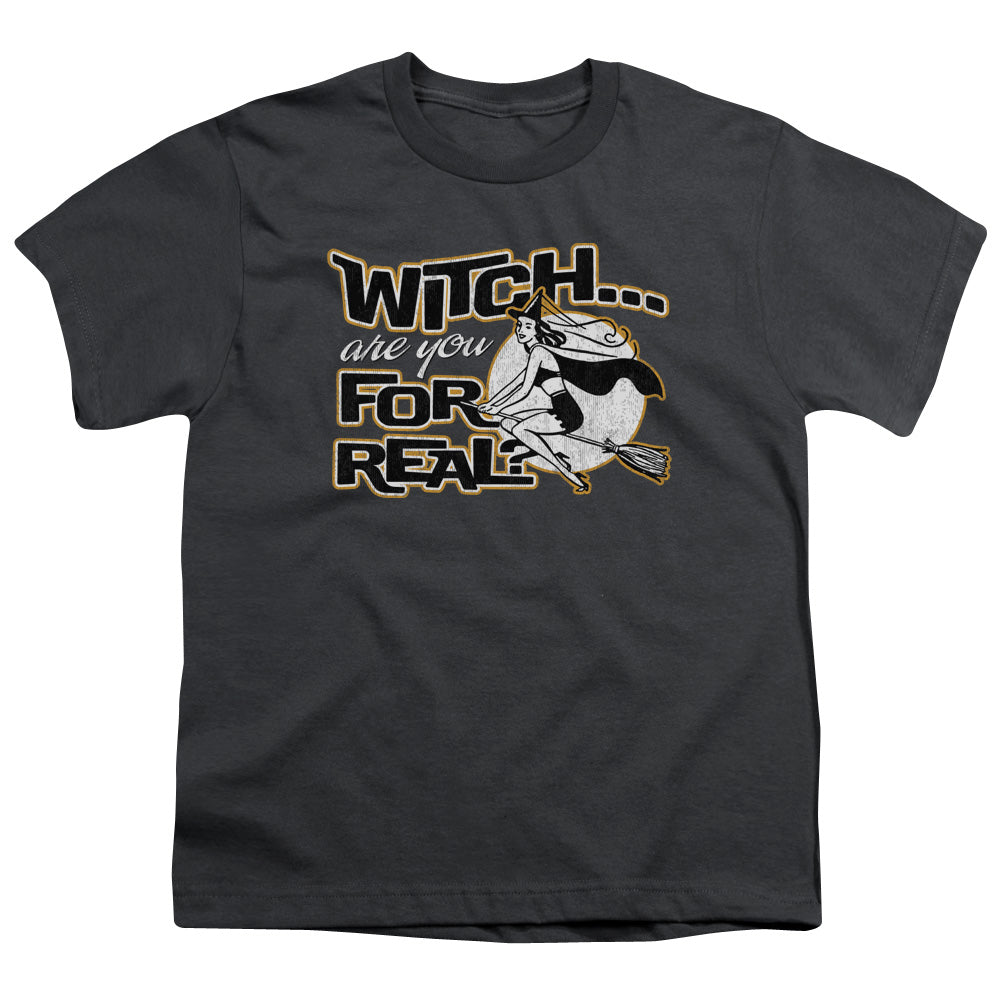For Real - Short Sleeve Youth 18 - 1 - Charcoal T-shirt