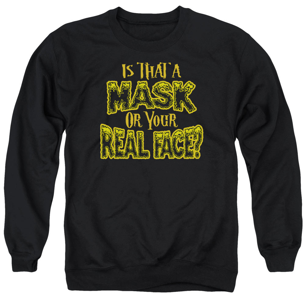 Mask - Adult Crewneck Sweatshirt - Black