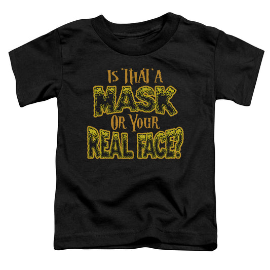 Mask - Short Sleeve Toddler Tee - Black T-shirt