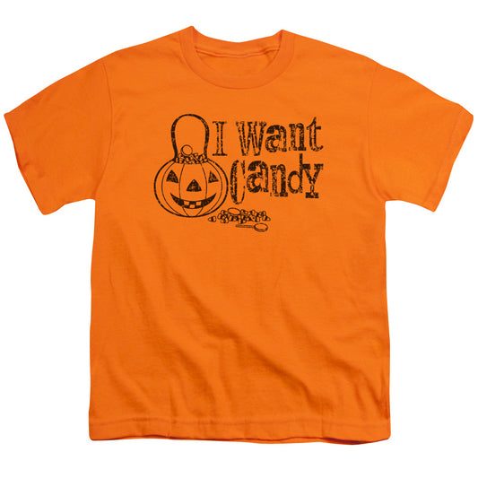 I Want Candy - Short Sleeve Youth 18 - 1 - Orange T-shirt