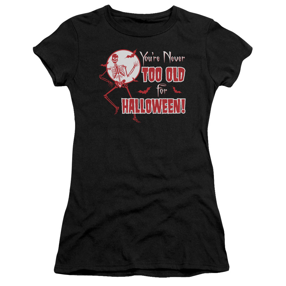 Never Too Old - Short Sleeve Junior Sheer - Black T-shirt