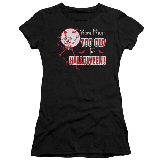 Never Too Old - Short Sleeve Junior Sheer - Black T-shirt