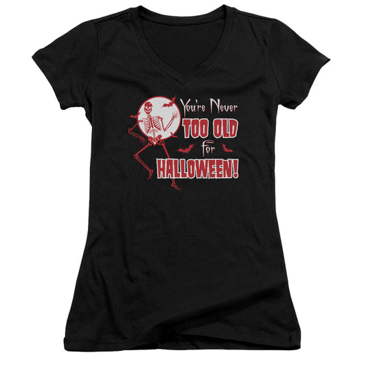 Never Too Old-junior V-neck - Black