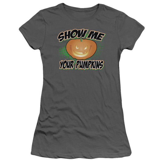 Show Me - Short Sleeve Junior Sheer - Charcoal T-shirt