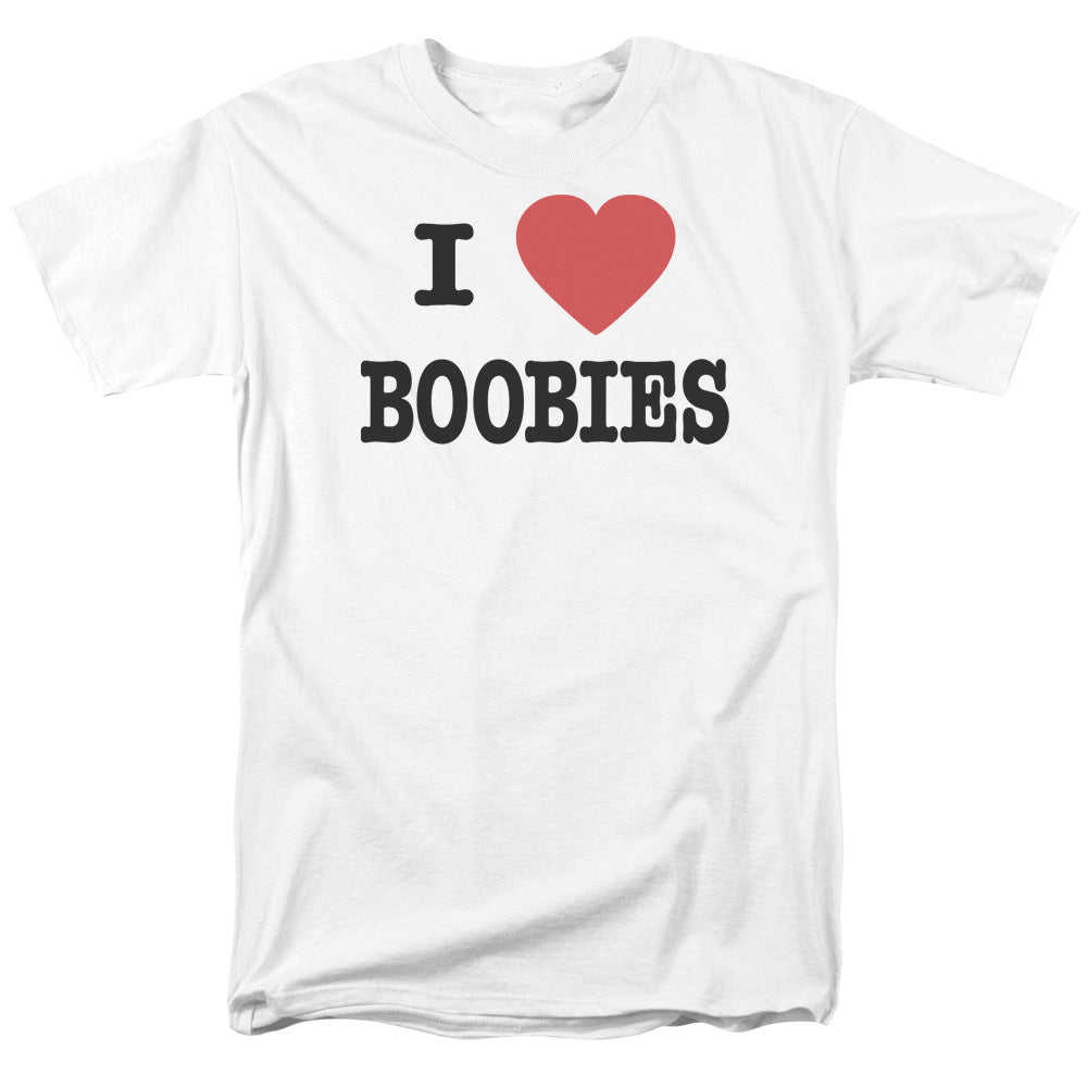 I Love Boobies - Short Sleeve Adult 18 - 1 - White T-shirt