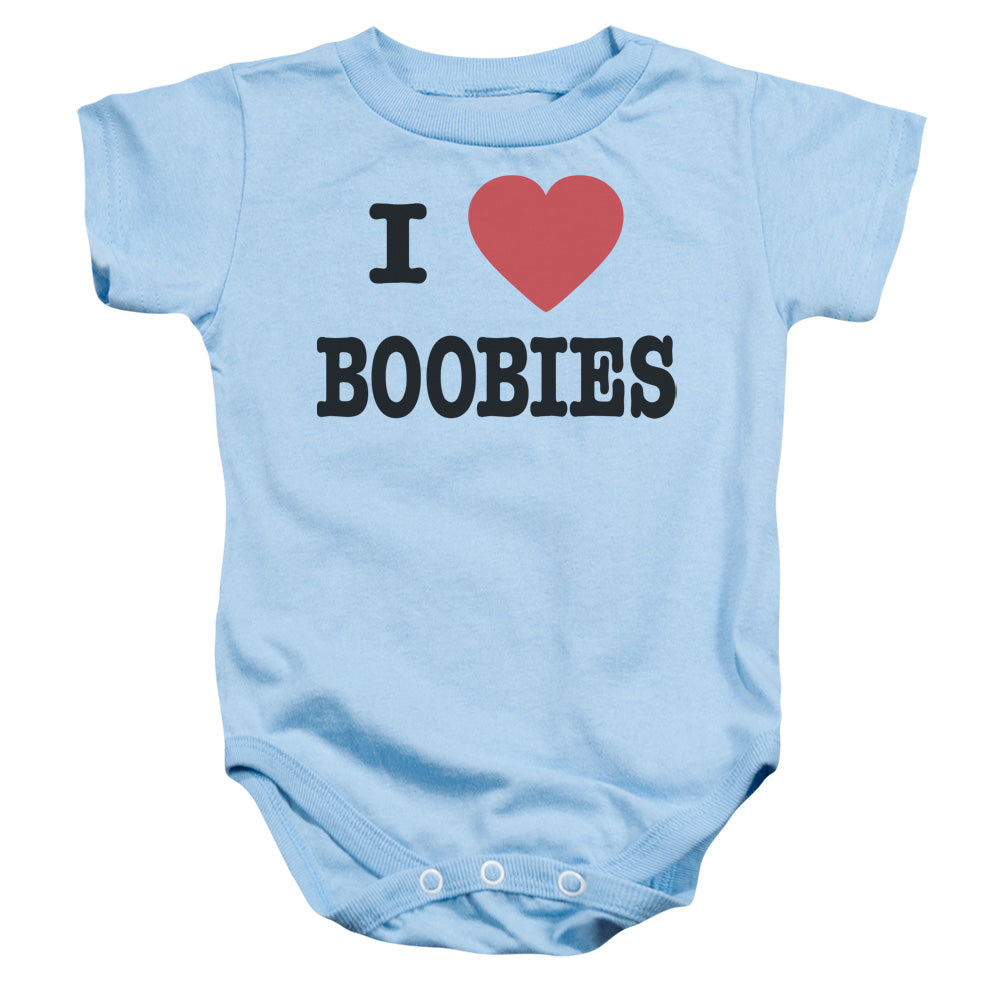 I Love Boobies - Infant Snapsuit - Light Blue - Sm