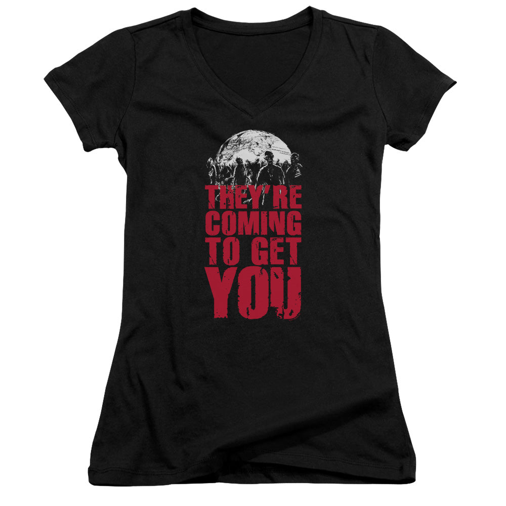 Theyre Coming To Get You - Junior V-neck - Black