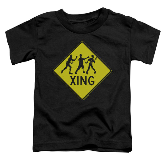 Zombie Xing - Short Sleeve Toddler Tee - Black T-shirt
