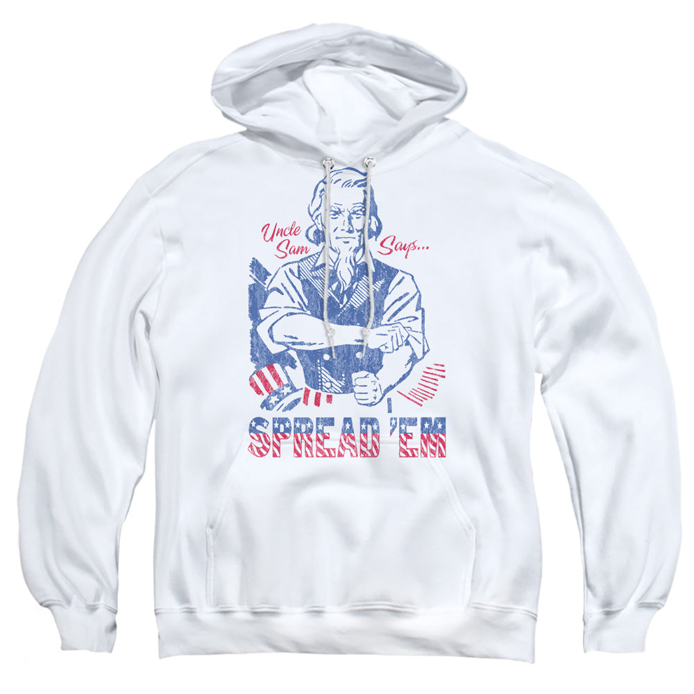 Spread Em - Adult Pull-over Hoodie - White