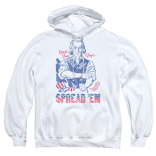 Spread Em - Adult Pull-over Hoodie - White