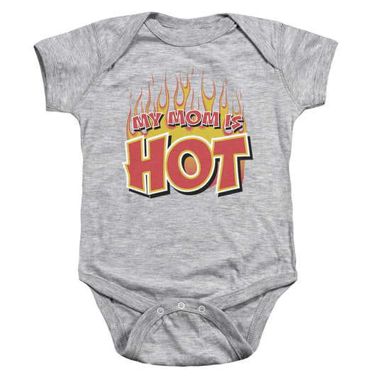 My Mom Is Hot - Infant Snapsuit - Athletic Heather