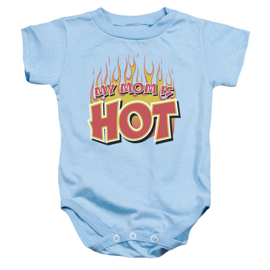 My Mom Is Hot - Infant Snapsuit - Light Blue