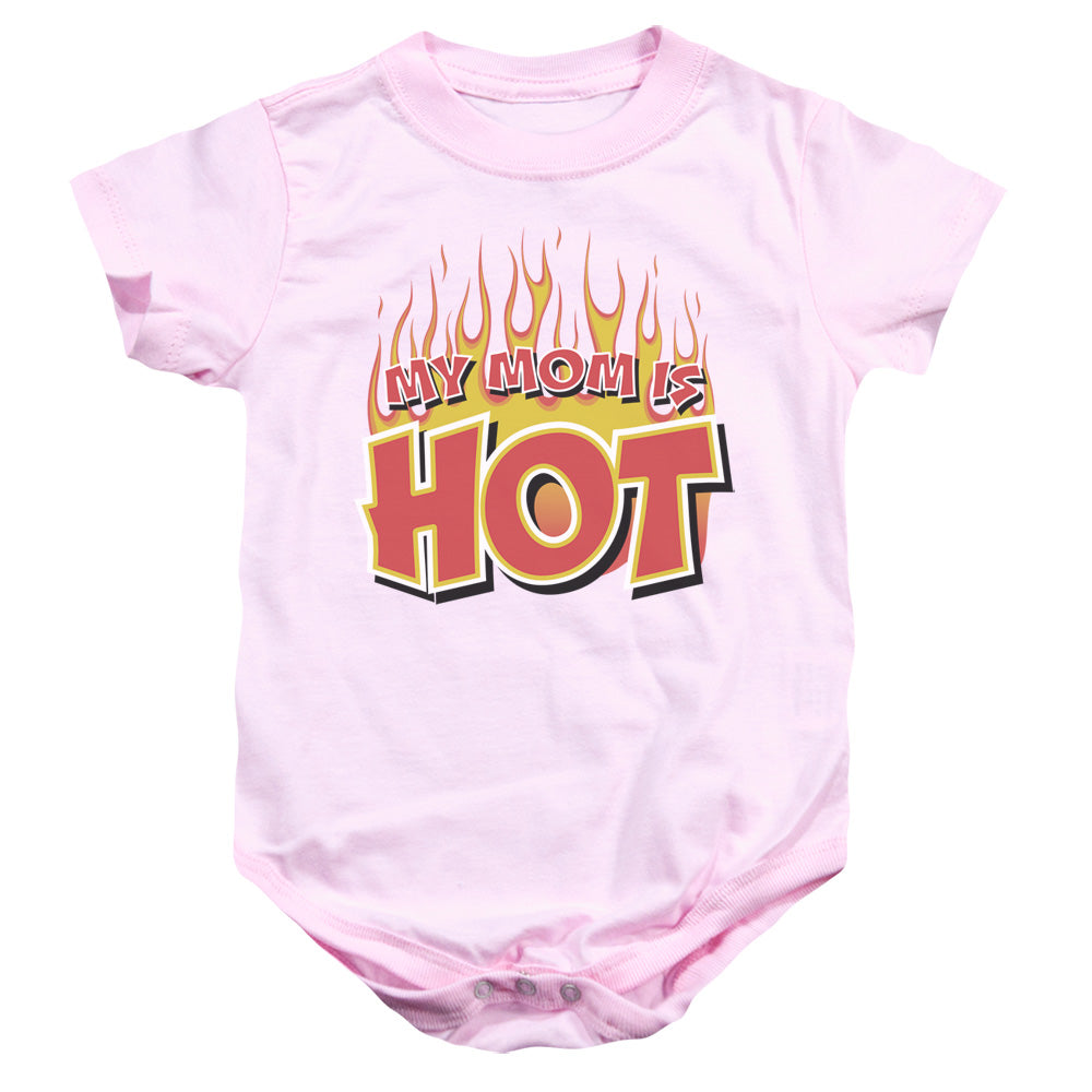 My Mom Is Hot - Infant Snapsuit - Pink - Sm
