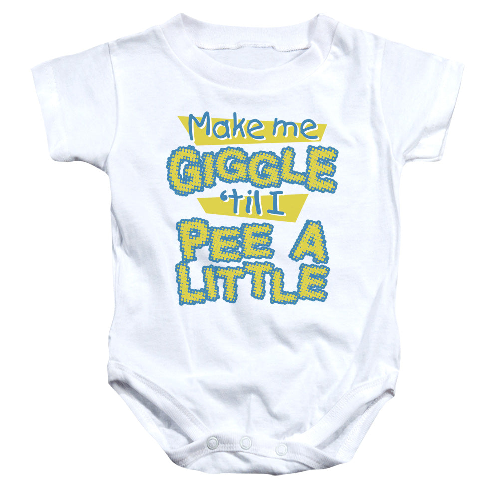 Make Me Giggle - Infant Snapsuit - White