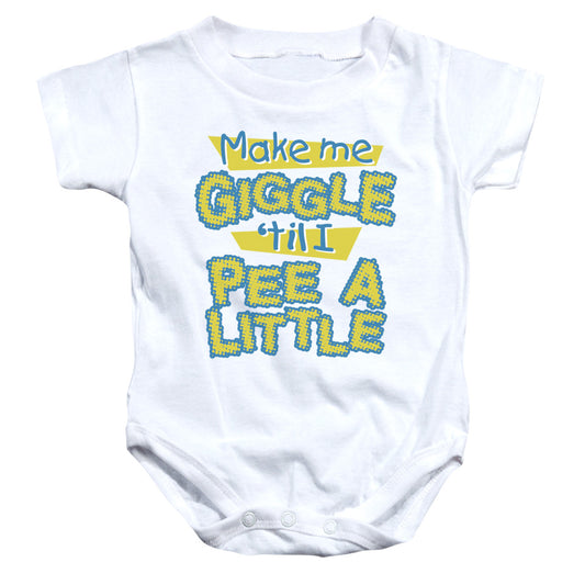 Make Me Giggle - Infant Snapsuit - White