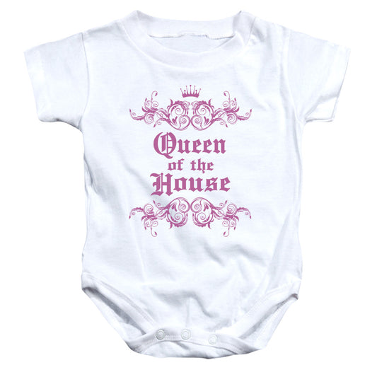 Queen Of The House - Infant Snapsuit - White