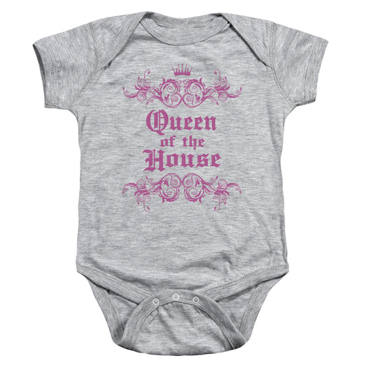 Queen Of The House - Infant Snapsuit - Athletic Heather