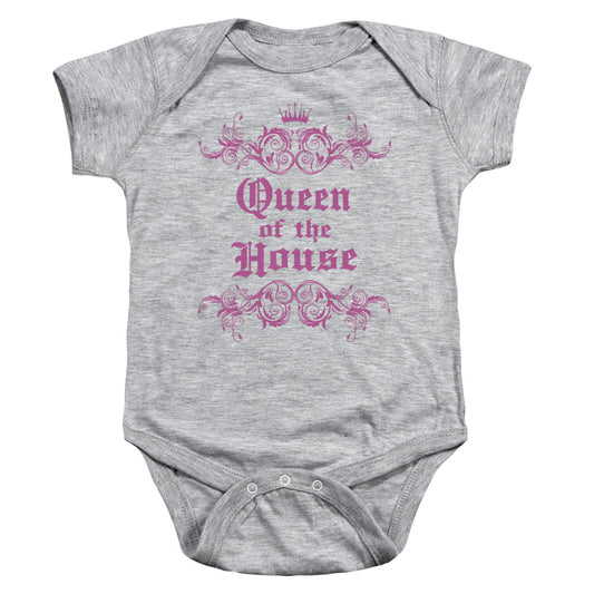 Queen Of The House - Infant Snapsuit - Athletic Heather