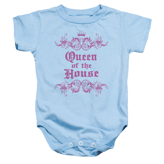Queen Of The House - Infant Snapsuit - Light Blue - Sm
