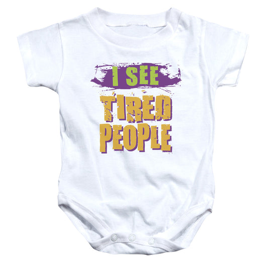 I See Tired People - Infant Snapsuit - White
